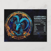 Postale Carte de vœux d'anniversaire Capricorne Zodiaque (Devant)