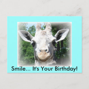 Postale Carte de vœux d'anniversaire de girafe