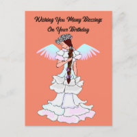 Carte de vœux d'anniversaire de l'ange adorable