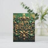 Postale Carte de vœux d'anniversaire de luxe (Debout devant)