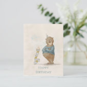 Postale Carte de vœux d'anniversaire drôle (Debout devant)