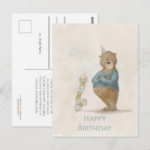 Postale Carte de vœux d'anniversaire drôle (Devant / Derrière)