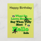 Postale Carte de vœux d'anniversaire drôle de boules de pe (Devant)