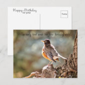 Postale Carte de vœux d'anniversaire Early Bird (Devant / Derrière)
