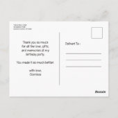 Postale Carte de vœux d'anniversaire écriture moderne (Dos)