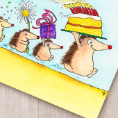 Postale Carte de vœux d'anniversaire Hérisson Mignon