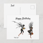 Postale Carte de vœux d'anniversaire pour les Fées de la P (Devant / Derrière)