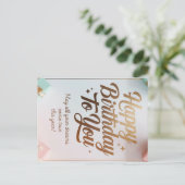 Postale Carte de voeux d'anniversaire rêvée (Debout devant)