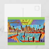 Postale Carte de vœux d'Atlantic City NJ (Devant / Derrière)