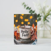 Postale Carte de vœux d'automne avec mug (Debout devant)