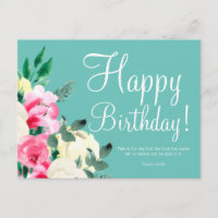 Carte de vœux de anniversaire avec verset biblique