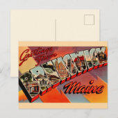 Postale Carte de vœux de Brunswick Maine (Devant / Derrière)