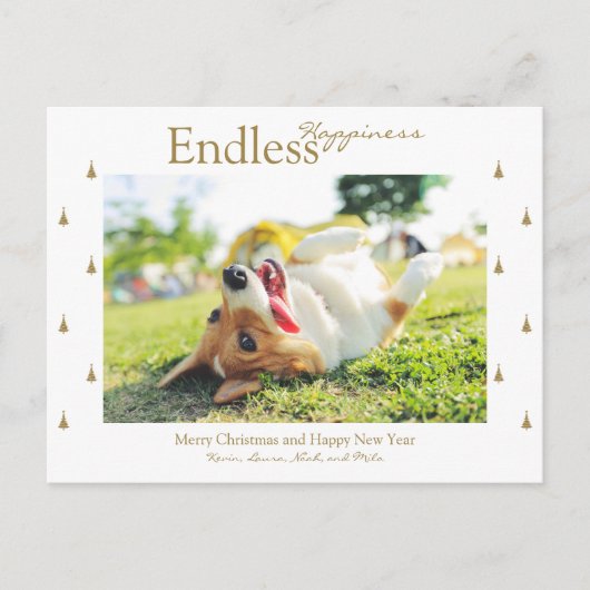 Postale Carte de vœux de fête de Noël pour un bonheur sans (Devant)