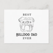 Postale Carte de voeux de Fête des pères de Bulldog Papa a (Devant)