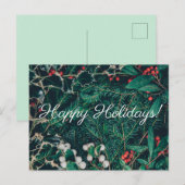 Postale Carte de vœux de fêtes (Devant / Derrière)