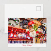 Postale Carte de vœux de fêtes (Devant / Derrière)