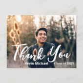 Postale Carte de voeux de fin d'études Merci Écriture styl (Devant)