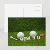 Postale Carte de voeux de golf comment êtes-vous golfeur (Devant / Derrière)
