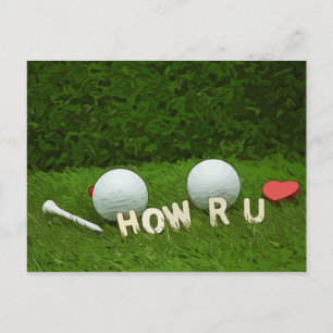 Postale Carte de voeux de golf comment êtes-vous golfeur