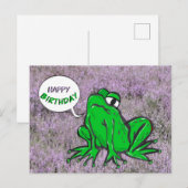 Postale Carte de vœux de joyeux anniversaire dessin animé (Devant / Derrière)