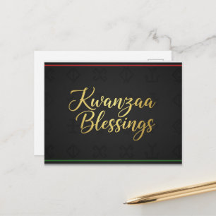Postale Carte de vœux de Kwanzaa Kinara joyeux