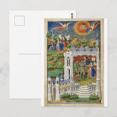 Postale carte de vœux de la légende de Clovis Ier (Devant / Derrière)