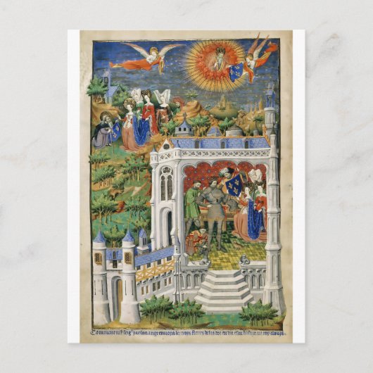 Postale carte de vœux de la légende de Clovis Ier (Devant)