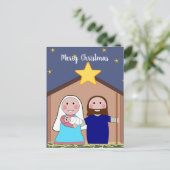 Postale Carte de vœux de la Nativité (Debout devant)