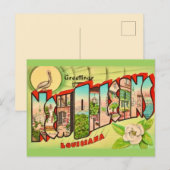 Postale Carte de vœux de La Nouvelle-Orléans (Devant / Derrière)