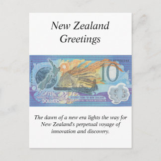 Postale Carte de voeux de la Nouvelle-Zélande - note commé