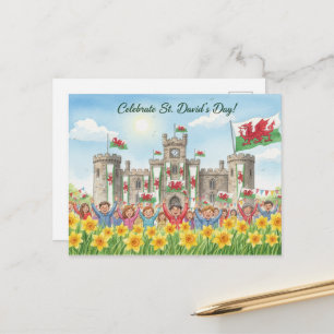 Postale Carte de vœux de la Saint-David