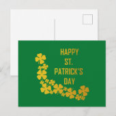 Postale Carte de vœux de la Saint-Patrick joyeuse  (Devant / Derrière)