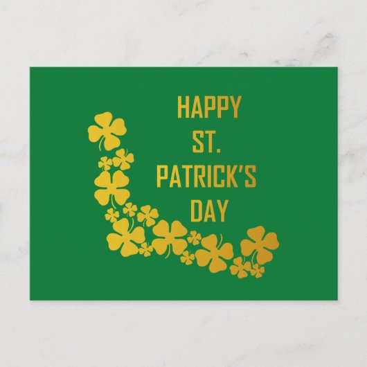 Postale Carte de vœux de la Saint-Patrick joyeuse  (Devant)