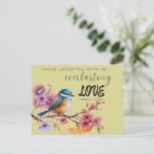 Postale Carte de vœux de l'Écriture Amour Éternel (Debout devant)