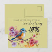 Postale Carte de vœux de l'Écriture Amour Éternel (Devant / Derrière)