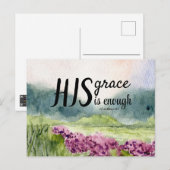 Postale Carte de vœux de l'Écriture Sa Grâce (Devant / Derrière)