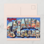 Postale Carte de voeux de l'île Catalina (Devant / Derrière)