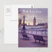 Postale Carte de voeux de Londres (Devant / Derrière)