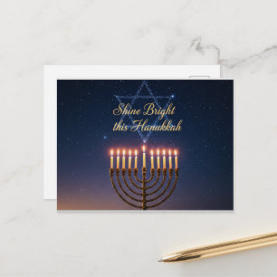 Postale Carte de vœux de lumières de Hanoukka