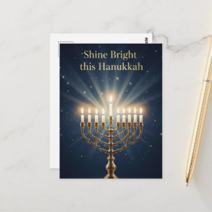Postale Carte de vœux de lumières de Hanoukka