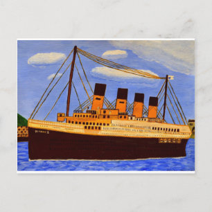 Postale Carte de voeux de navire Titanic