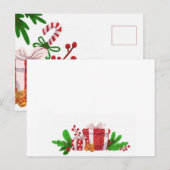 Postale Carte de Vœux de Noël (Devant / Derrière)
