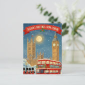 Postale Carte de vœux de Noël à Londres (Debout devant)