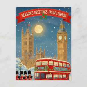 Postale Carte de vœux de Noël à Londres