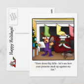 Postale Carte de vœux de Noël amusante (Devant / Derrière)