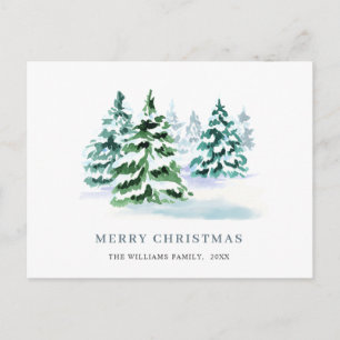 Postale Carte de vœux de Noël : arbre de pin élégant