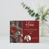 Postale Carte de vœux de Noël "Aucun endroit comme chez so (Debout devant)