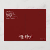 Postale Carte de vœux de Noël "Aucun endroit comme chez so (Dos)