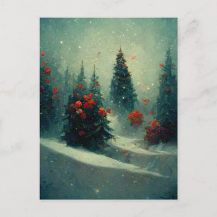 Postale Carte de vœux de Noël avec logo d'entreprise et ar