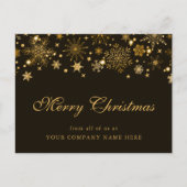 Postale Carte de vœux de Noël de la société Gold Snowflake (Devant)